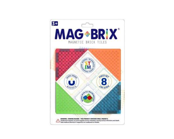 Magbrix mágneses építőkészlet, 8 négyzet alakú - kompatibilis Lego®
építőkockákkal, Magblox, 100%-ban újrahasznosított műanyag