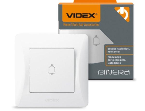 Videx Binera fehér színű süllyesztett csengő kapcsoló IP20-as
védettséggel (20/120)