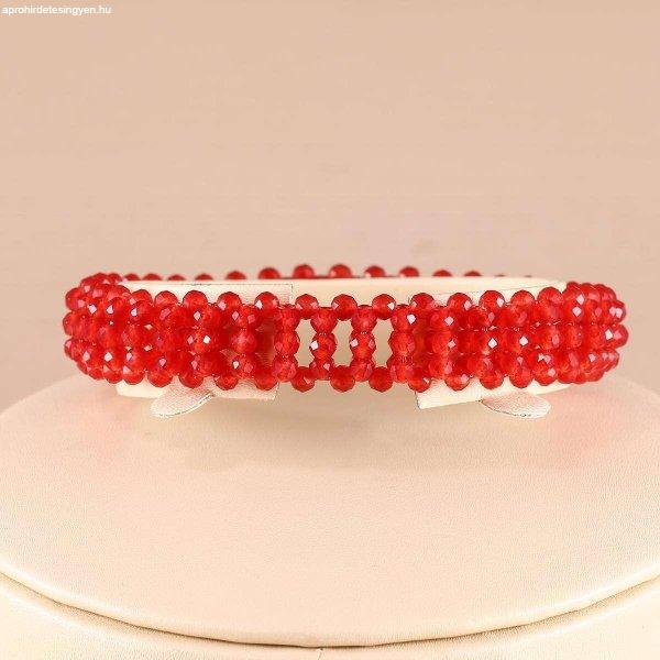 Bracelet with Red Quartz ATWG: 66.00 cts, AVG: 13.20 grms, Méret: 19 cm