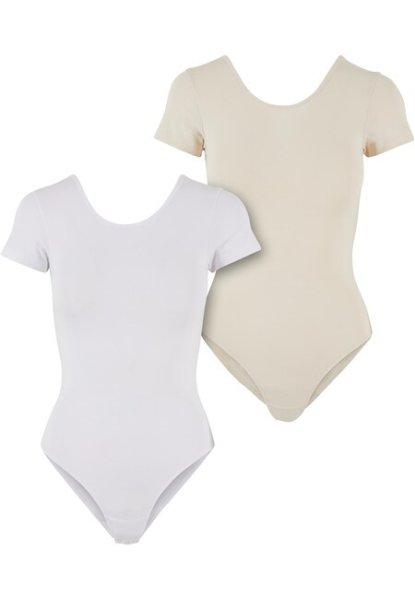 Urban Classics Ladies Organic Stretch Jersey Body 2-Pack white+whitesand