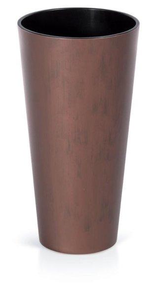 Kvetináč TUBUS Slim Corten 250x476 mm, medený vzhľad, vložka