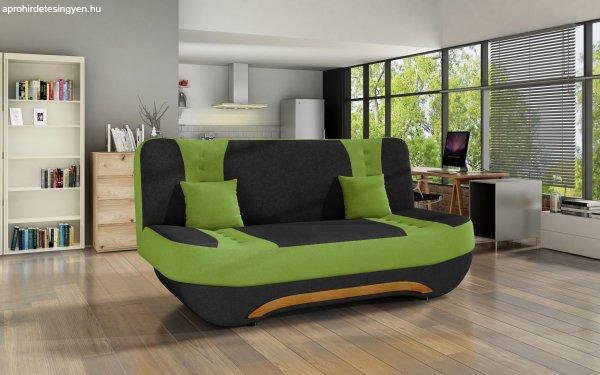 ANDROMEDA - kinyitható kanapé - zöld, fekete