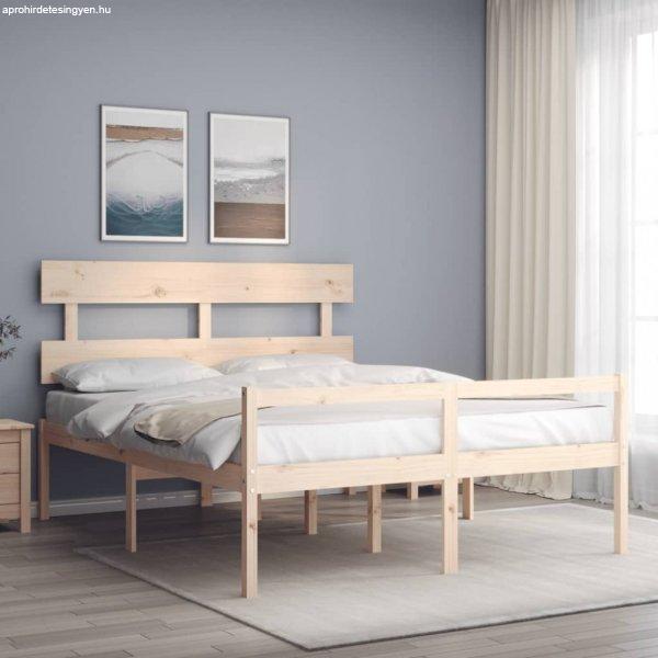 Tömör fa ágy időseknek fejtámlával 160x200 cm