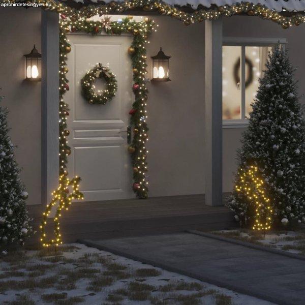 Karácsonyi hullócsillag fénydekoráció cövekkel 80 LED 62 cm