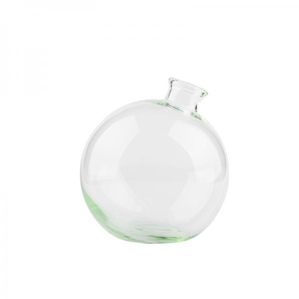 Üveg gömb váza, dekorációs kiegészítő, 1 literes, zöld GY009