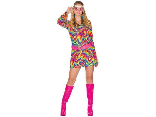 70-es éveket idéző hippi ruha női jelmez 44-es méretben