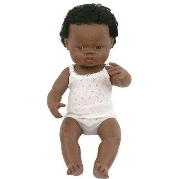 Afrikai fiú baba Miniland 38 cm