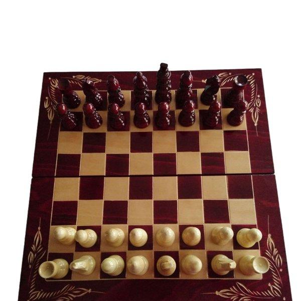 Fa sakk készlet 44x44 cm bükkfa sakk tábla doboz klaszikus sakkfigura
backgammon dáma játék piros