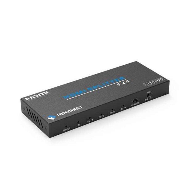 PROCONNECT PC-104SP-S2.0P Splitter, HDMI 2.0, 4K@60Hz, 1x4