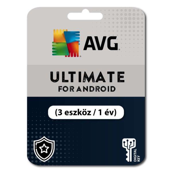 AVG Ultimate for Android (3 eszköz / 1 év) (Elektronikus licenc) 