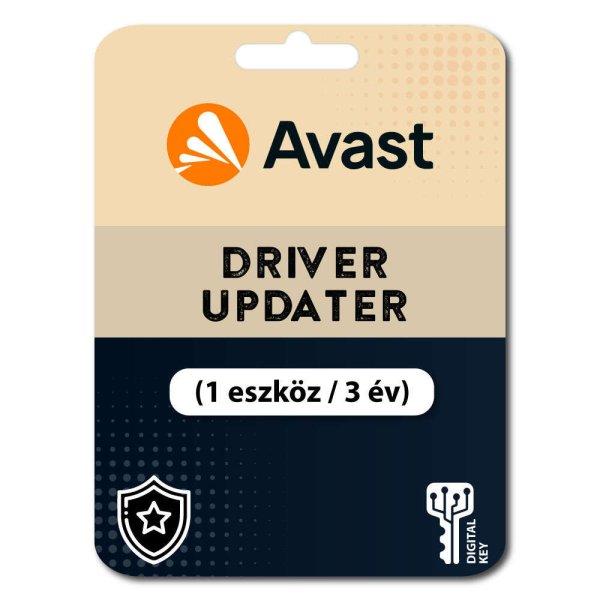 Avast Driver Updater (1 eszköz / 3 év) (Elektronikus licenc) 