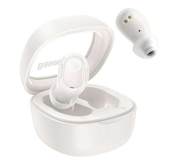 BASEUS BOWIE WM02 OS bluetooth fülhallgató SZTEREO (v5.3, TWS, extra mini +
töltőtok) FEHÉR