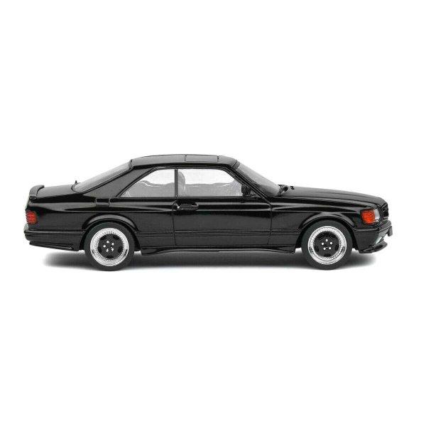 Mercedes Benz 560 Sec AMG widebody fekete 1990 modell autó 1:43