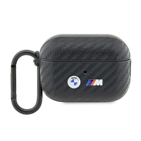BMW Carbon Double Metal Logo - tok Apple AirPods Pro 2 fekete