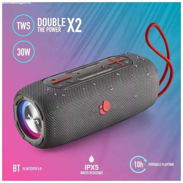 NGS Roller Nitro 3 fekete Bluetooth hangszóró IPX 5, BT, 30w, USB / TF / AUX
IN, TWS (126999)