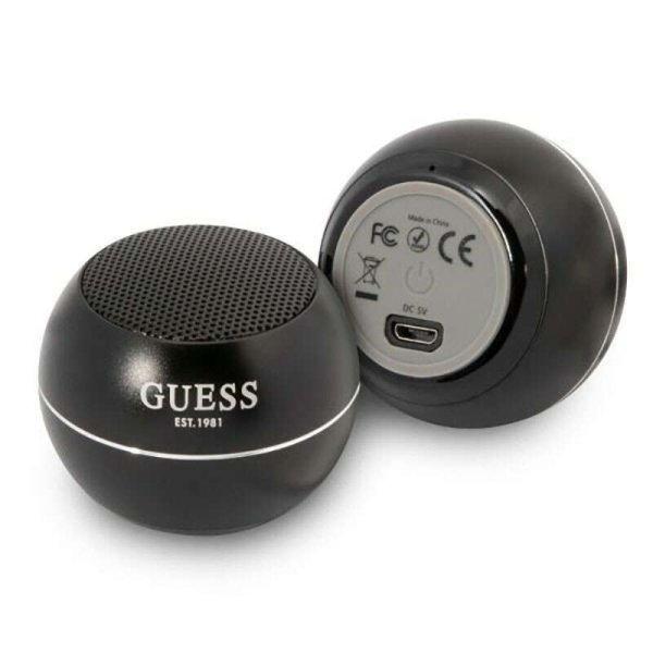 Guess Mini Bluetooth hangszóró 3W 4H (fekete)