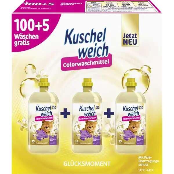 Kuschelweich COLOR  GLUKSMOMENT folyékony Mosószer 105 mosás 3x1,9l DE