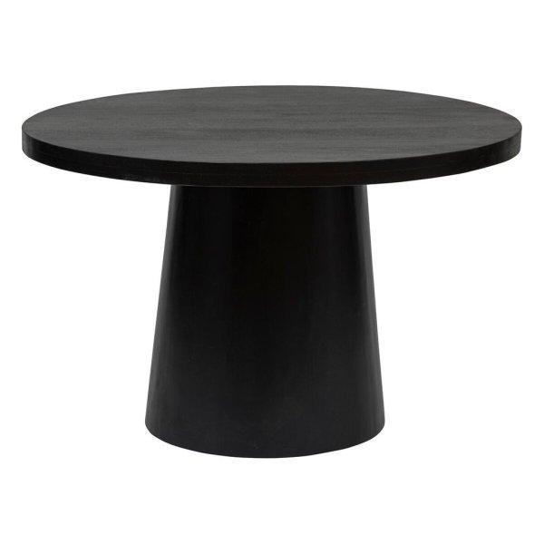 Kerek étkezőasztal, fekete, 120 cm - BEATA - Butopêa