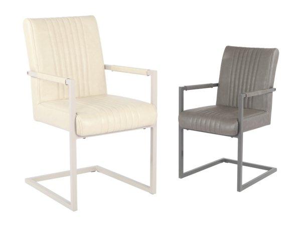 DIV-Hektor szánkótalpas karfás szék, textilbőr