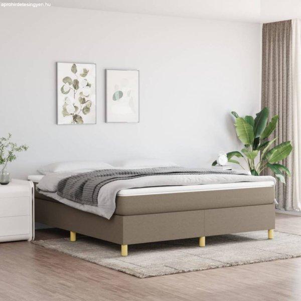 Tópszínű szövet rugós ágy matraccal 180 x 200 cm