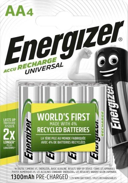 Energizer UNIVERSAL AA NI-Mh akkumulátor ceruza (HR6) 1300 mAh bl/4