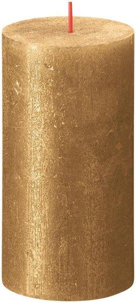Gyertya Bolsius Rustik Shimmer, henger, arany, 60 óra., 68x130 mm