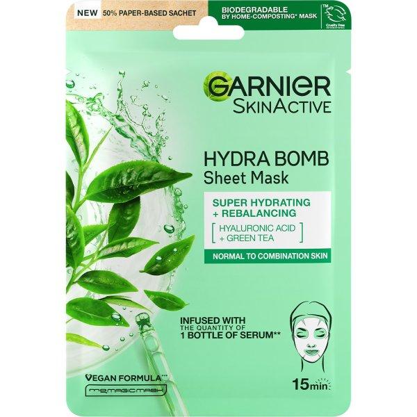 Garnier Szuper hidratáló tisztító arcmaszk zöld
teával Moisture + Freshness (Tissue Super Hydrating & Purifying mask) 28 g