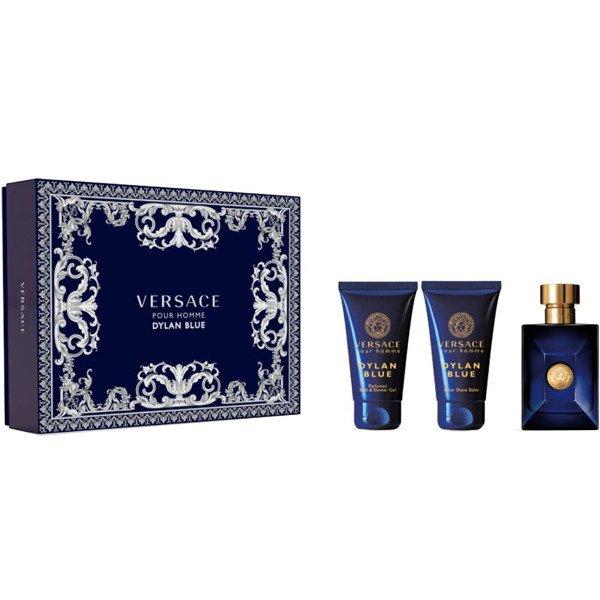 Versace Versace Pour Homme Dylan Blue - EDT 50 ml + borotválkozás
utáni balzsam 50 ml + tusfürdő 50 ml