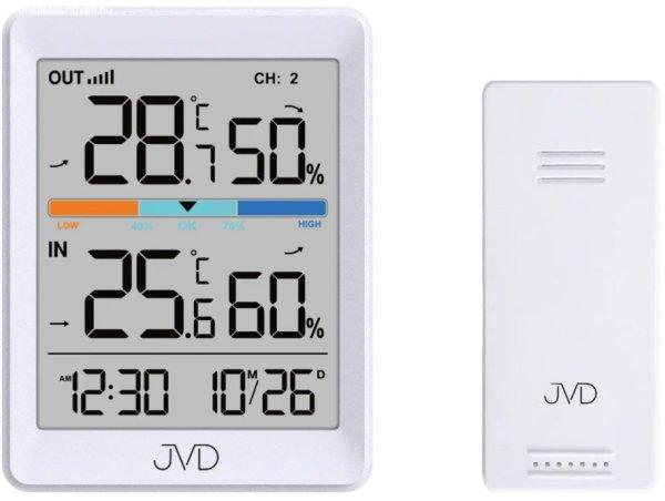 JVD Digitális óra hőmérővel és páratartalom
mérővel T3340.2