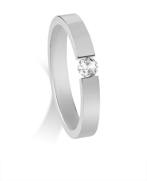 Troli Gyönyörű acél gyűrű kristállyal 52
mm