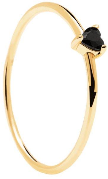 PDPAOLA Gyengéd aranyozott gyűrű szívvel Black Heart Gold
AN01-224 56 mm