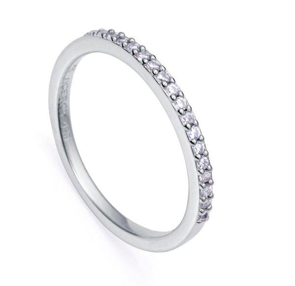 Viceroy Elegáns ezüst gyűrű átlátszó
cirkónium kővel Clasica 9118A014 52 mm