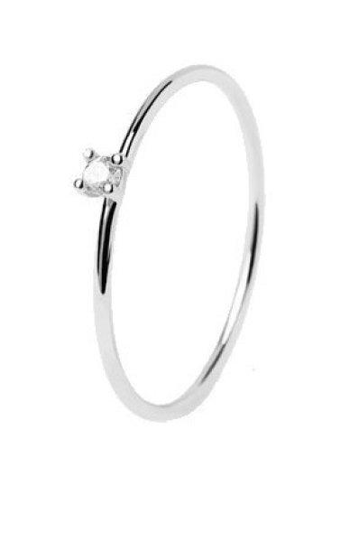 PDPAOLA Minimalista ezüst gyűrű cirkónium kővel
White Solitary Essentials AN02-156 56 mm