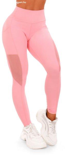 GymBeam Női leggings Mesh Panel Pink L