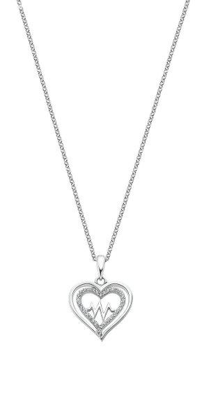 Lotus Silver Szívecske alakúromantikus ezüst nyaklánc
cirkóniumkövekkel LP3043-1/1