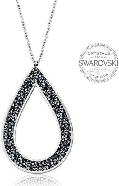 Levien Gyönyörű nyaklánc fekete kristályokkal SS Rocks
Pear 49 grey metal