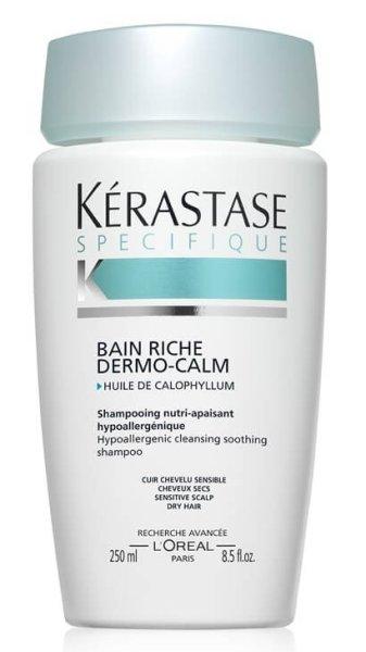 Kérastase Nyugtató sampon érzékeny fejbőrre és
száraz hajra Bain Riche Dermo-Calm (Hypoallergenic Cleansing Soothing
Shampoo Sensitive Scalp Dry Hair) 250 ml