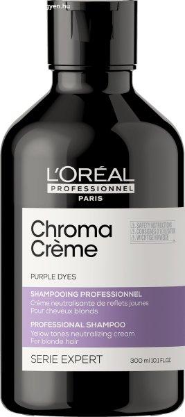 L´Oréal Professionnel Professzionális sárga tónusokat
semlegesítő lila sampon Serie Expert Chroma Crème (Purple Dyes
Shampoo) 500 ml