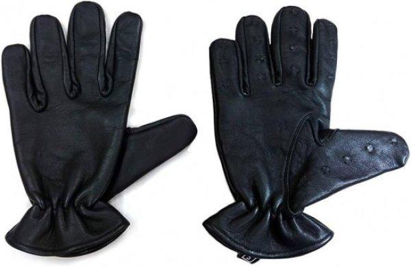 Bőr kesztyű fém szegecsekkel Vampire Gloves, XL