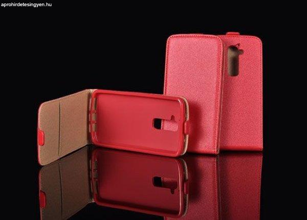 Microsoft Lumia 950 piros szilikon keretes vékony flip tok