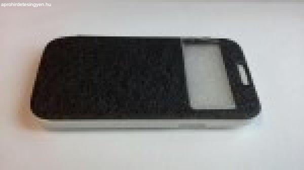 Samsung I9500 I9505 I9506 I9515 Galaxy S4 fehér keretes fekete ablakos
könyvtok