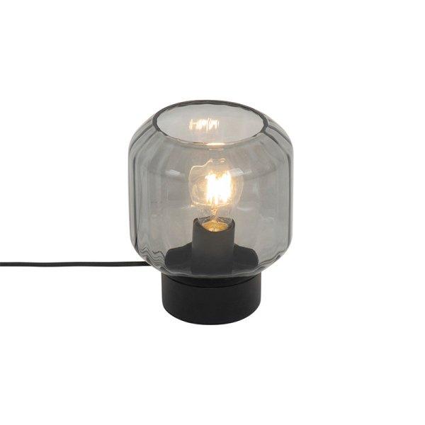 Klasszikus asztali lámpa fekete füstüveggel - Stiklo