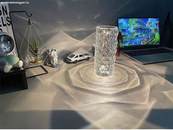LED-es kristály asztali lámpa Hideg fényű