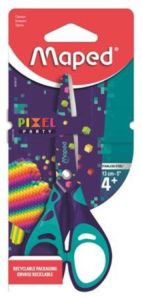 Olló, iskolai, 13 cm, MAPED "Pixel Party"