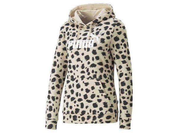 Ess+ Animal Hoodie Puma női pulóver drapp/fekete S-es méretű