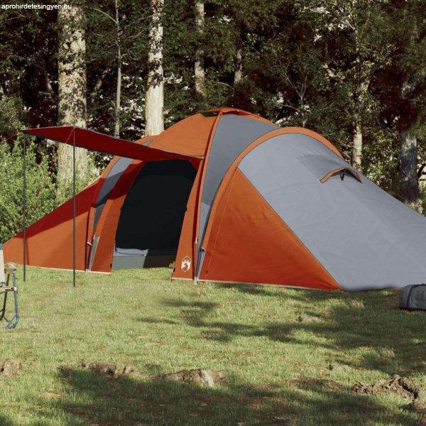 vidaXL 185T Taffeta 6-személyes szürke-narancs sátor 576x238x193 cm