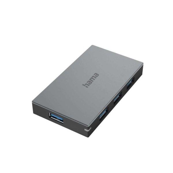 Hama 4 port USB 3.0 5 Gbit/s hub szürke (00200115) (h00200115)
