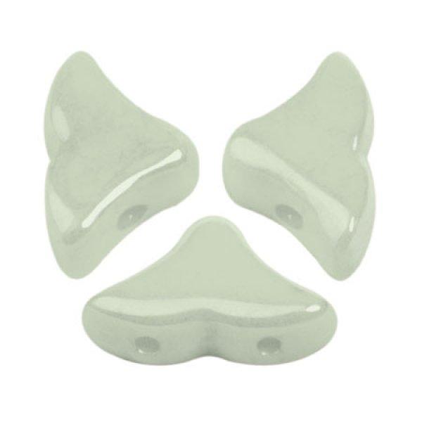 Hélios® par Puca®gyöngy - Opaque Light Green Ceramic Look - 6x10 mm