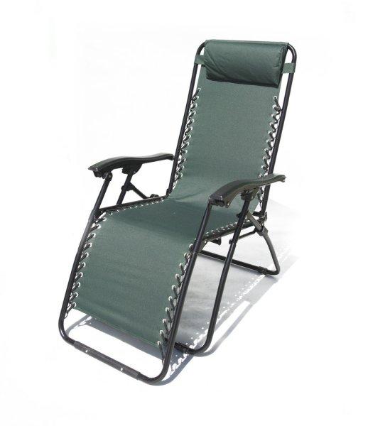 ROJAPLAST 2320 OXFORD fém összecsukható kerti/kemping/napozó szék - zöld 