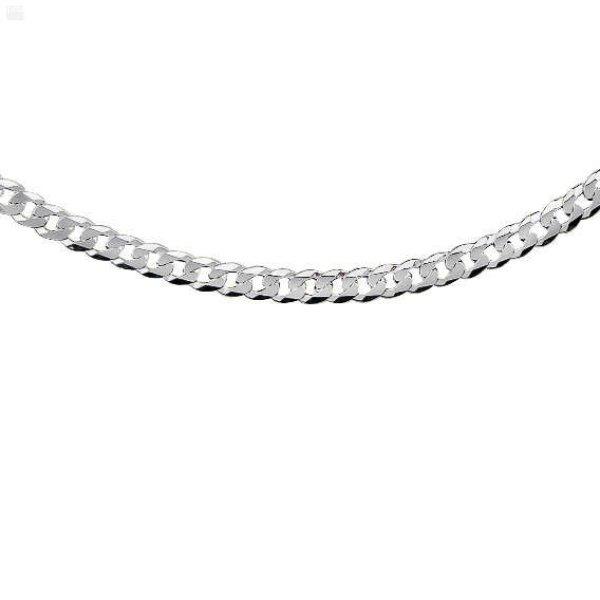 Ezüst (925) gyémánt csiszolású lánc - CURB férfi nyaklánc Ø 100